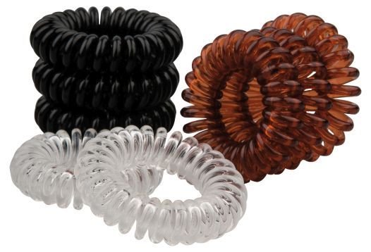 Spiral-Haargummis / Anti Ziep Zopfbänder - 8 Stück in 3 Farben