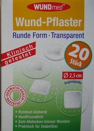 20 runde Pflaster in transparent - 2,5 cm von Wundmed
