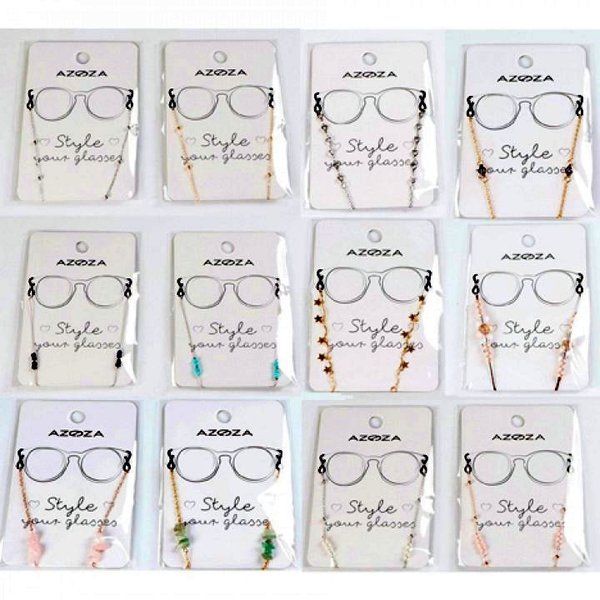 Brillenkette nickelfrei - 12 Designs - von AZOZA
